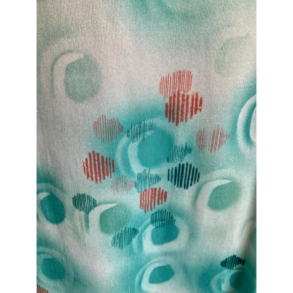 70s green polyester maxi dress Hal Ferman square neck sleeveless - 1970s - Picture 6 of 8